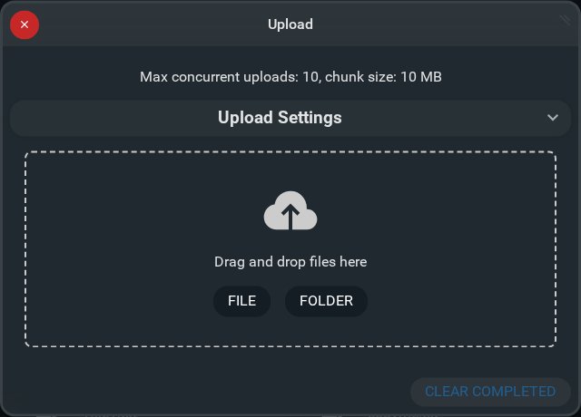 Settings page Uploads & Downloads